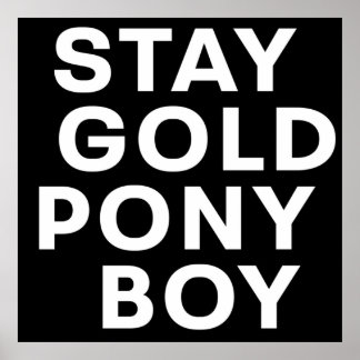 PÓSTER STAY GOLD PONY BOY