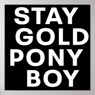 PÓSTER STAY GOLD PONY BOY