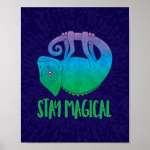 Póster Stay Magical Levitation Chameleon