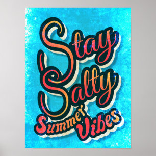 Póster Stay Salty Summer Vibes