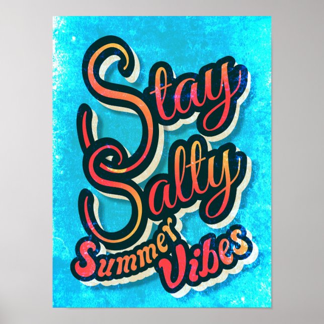 Póster Stay Salty Summer Vibes (Frente)