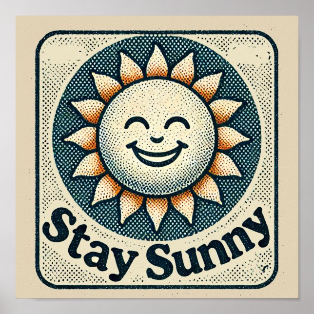 Póster Stay Sunny Happy Sunshine (Frente)