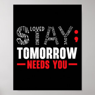 Póster Stay Tomorrow Necesita Su Conciencia Sobre La Salu