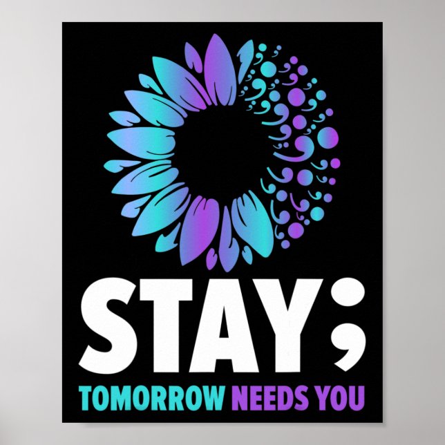 Póster Stay Tomorrow Necesita Su Conciencia Sobre La Salu (Frente)