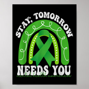Póster Stay Tomorrow Necesita su Ra de Concienciación sob