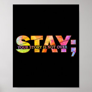 Póster Stay Yourstory no se trata de prevención del suici