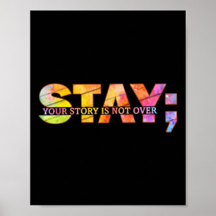 Póster Stay Yourstory no se trata de prevención del suici