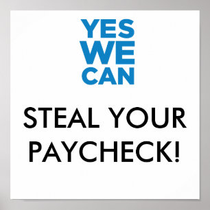 Póster Steal Your Paycheck