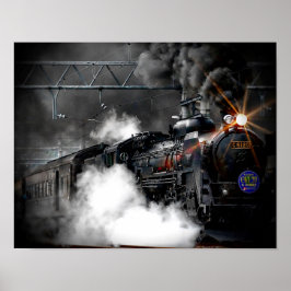 Póster Steam Train Locomotive