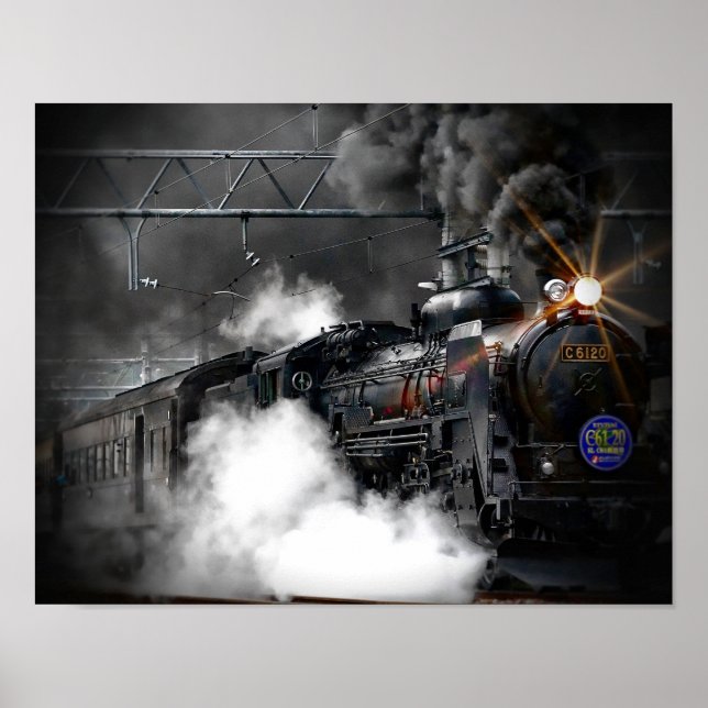 Póster Steam Train Locomotive (Frente)