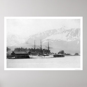 Póster Steamer Docked en Seward, Alaska 1916