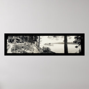 Póster Steamer Tahoe Emerald Bay Photo 1910