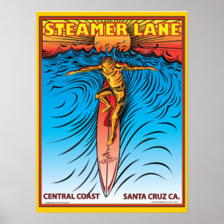 PÓSTER STEAMERLANE SURF SANTA CRUZ