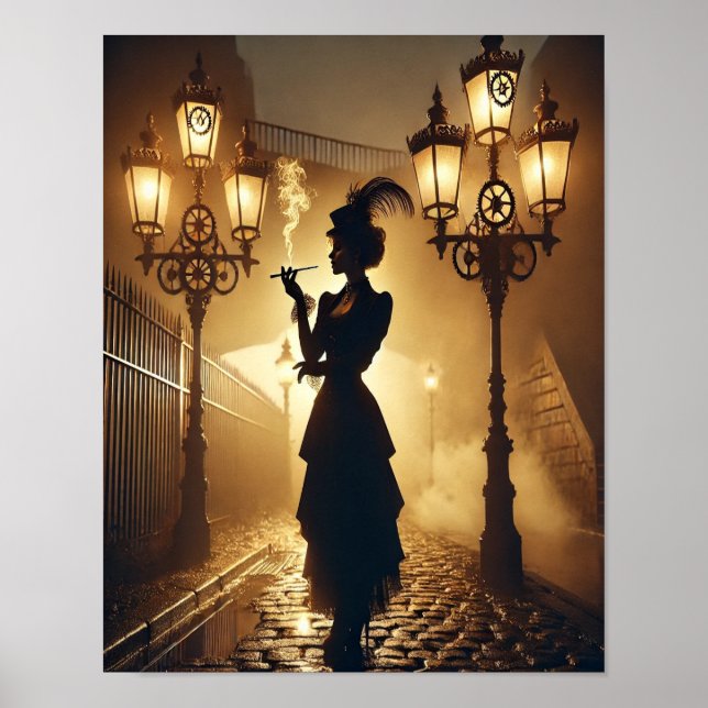 Póster Steampunk 67 La Seductora de Gaslight (Frente)