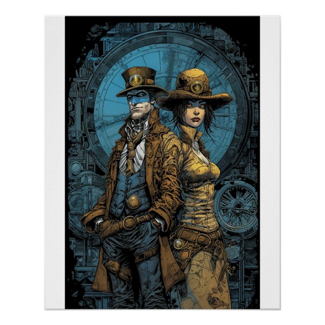Póster Steampunk Adventure (Anverso)