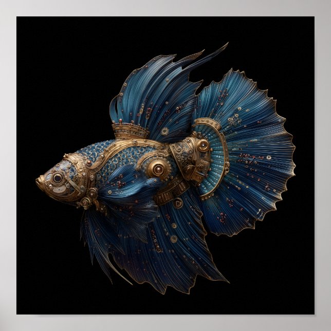 Póster Steampunk Betta (Frente)