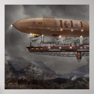 Póster Steampunk - Blimp - Airship Maximus