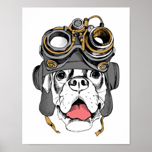 Póster Steampunk Boxer