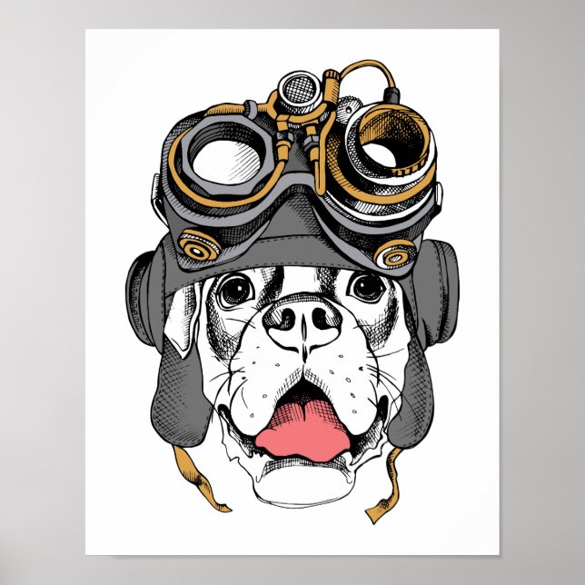 Póster Steampunk Boxer (Frente)