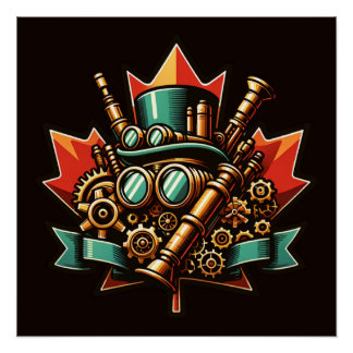 Póster Steampunk Canada Day