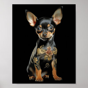 Póster Steampunk Chihuahua Tat Art Tattoo Artip
