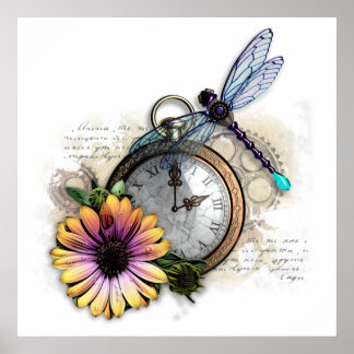 Póster Steampunk Collage Poster