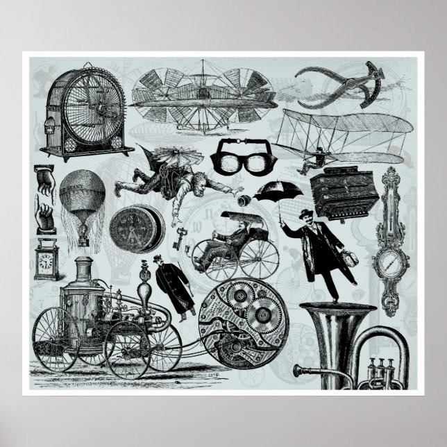 Póster Steampunk College Number 2 (Frente)