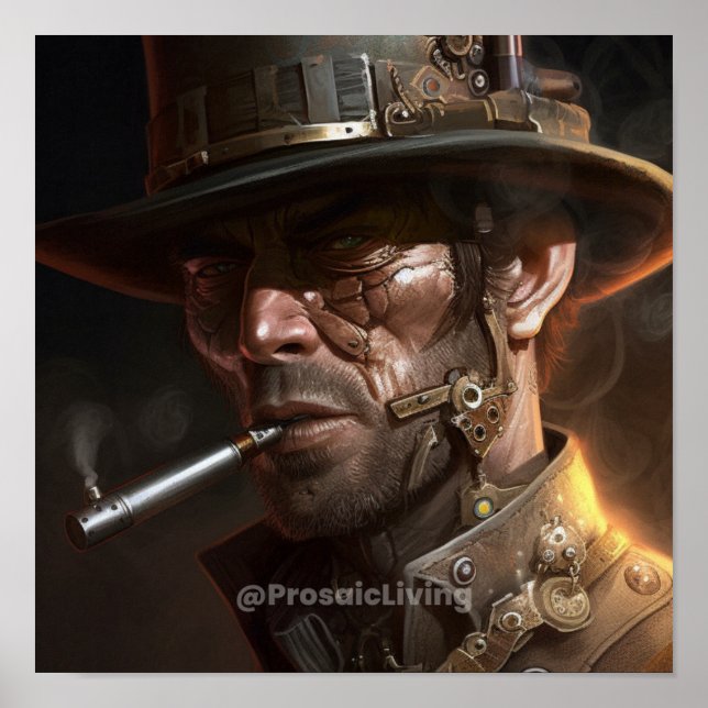 Póster Steampunk Cowboy (Frente)