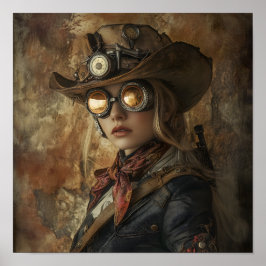 Póster Steampunk Cowgirl