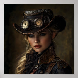 Póster Steampunk Cowgirl