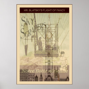 Póster SteamPunk ~ El vuelo de Fancy del Sr. Blatsky