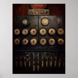 Póster Steampunk - Electricidad - Centro de potencia