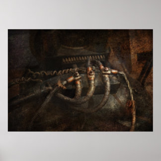 Póster Steampunk - Eléctrico - Conexiones Deterioradas