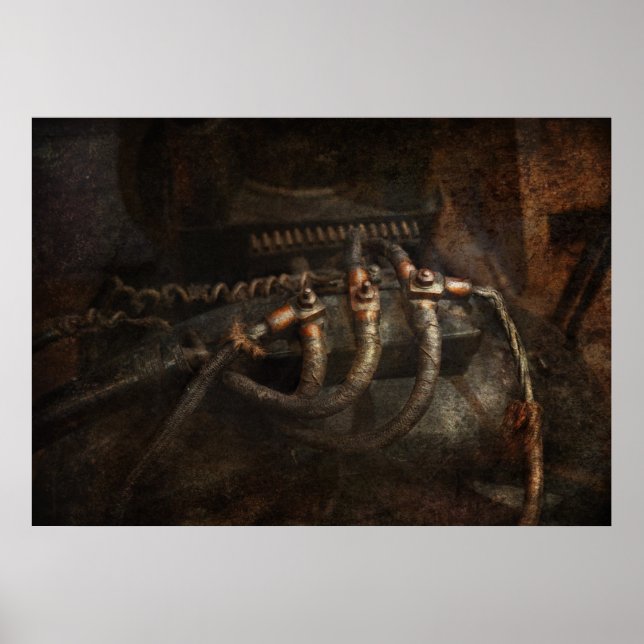 Póster Steampunk - Eléctrico - Conexiones Deterioradas (Frente)