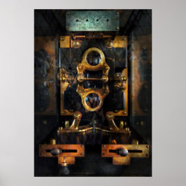 Póster Steampunk - Eléctrico - El medidor de potencia