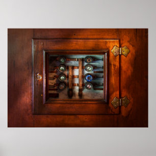 Póster Steampunk - eléctrico - el panel del fusible