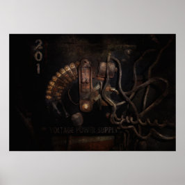 Póster Steampunk - Eléctrico - Interruptor Rotativo