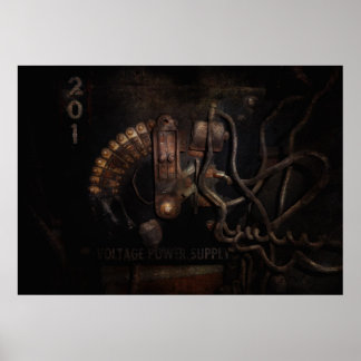 Póster Steampunk - Eléctrico - Interruptor Rotativo