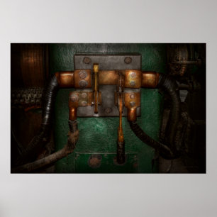 Póster Steampunk - Eléctrico - Tira del interruptor