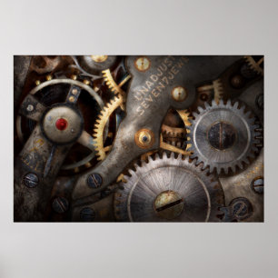Póster Steampunk - Engranajes - Horología