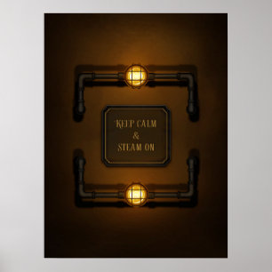 Póster Steampunk, era de la máquina