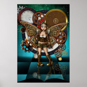 Póster Steampunk Fairy Poster Fantasy Art