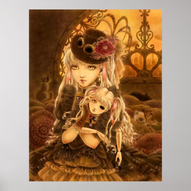 Póster Steampunk Fantasy Art Poster (Frente)