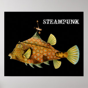 Póster Steampunk Fish