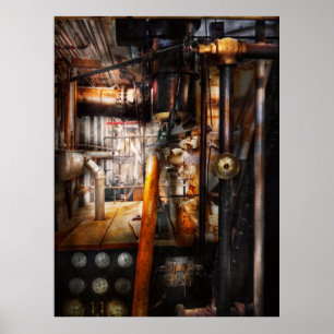 Póster Steampunk - fontanería - tubos