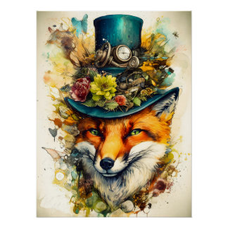 Póster Steampunk Fox