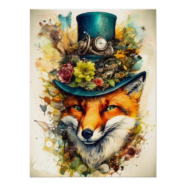 Póster Steampunk Fox (Anverso)