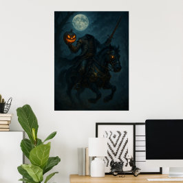 Póster Steampunk Gothic Headless Horseman