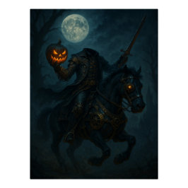 Póster Steampunk Gothic Horror Headless Horseman