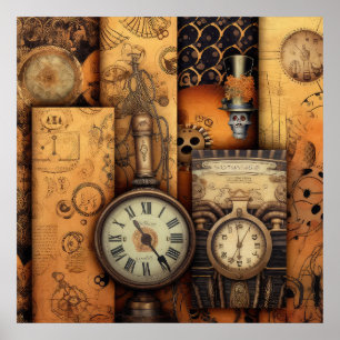 Póster Steampunk Halloween Poster